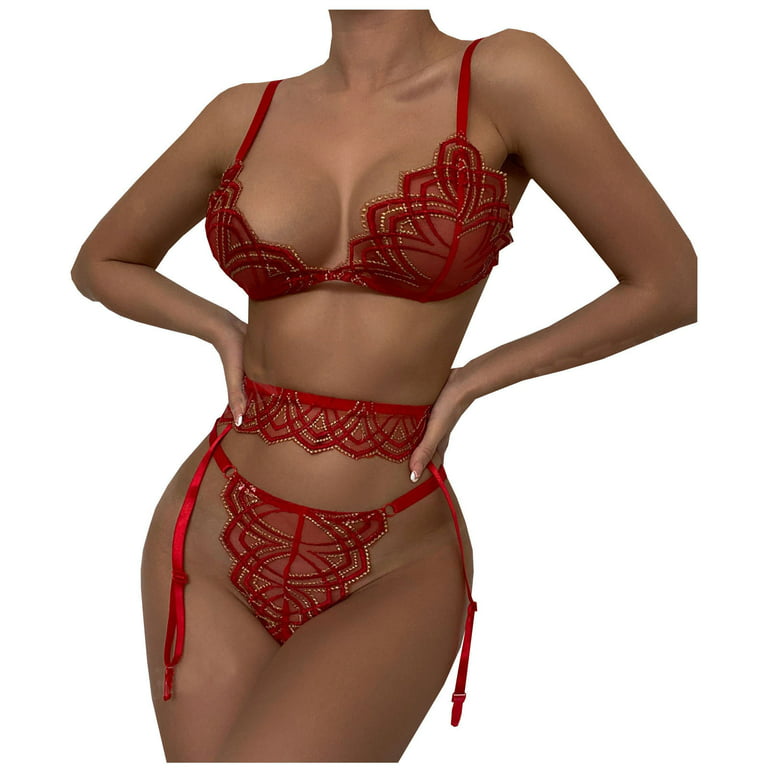 2020 New Style Lady Fashion Sling Lace Sexy Lingerie Set Hollow Red Ladies  Underwear Sexy Girl Panties From Buystore, $5.01