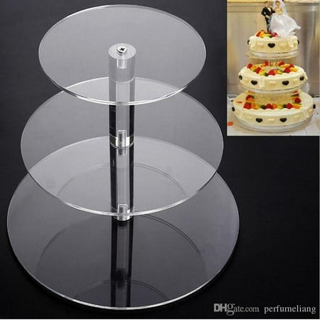 Cake Stand 3 Tier Acrylic Round Cupcake Rack Transpa Wedding Departments