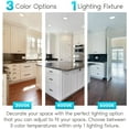 thumbnail image 2 of Luxrite 7 inch LED Flush Mount 15W 3 Color Selectable 3000K, 4000K, 5000K 900 Lumens Dimmable Round Damp Rated Brushed Nickel Trim, 2 of 7