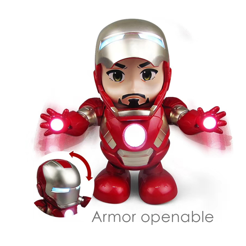 Cm/&cl Mettre /À Niveau La Danse Iron Man RC Robot Jouet Danse Les Avengers Lampe De Poche Jouet /Électronique avec Lumi/ère Sonore Musique Avengers Super H/éros Jouets