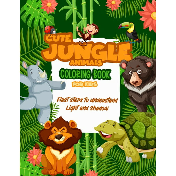 Download Cute Jungle Animals Coloring Book Jungle Coloring Books For Kids Ages 8 12 Paperback Walmart Com Walmart Com