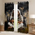 thumbnail image 2 of Homewish Safari Wolf Curtains Pack of 2 (42x84 Each) For Adults Boys Girls,Jungle Animal Curtains Blackout,Woodland Wildlife Bedroom Curtains,Breathable Home Decor, 2 of 6