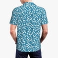 thumbnail image 4 of Daiia Beautiful Floral Pattern Men’s Polo Shirts,Solid Deck Shirt,Classic Fit, Breathable Cotton Polo for Casual and Sport Wear-Small, 4 of 9