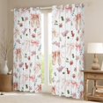 thumbnail image 2 of Homewish Vintage Ballet Shoes Curtains Pack of 2 (42x84 Each) for Kid, Princess Bowknot Bow Curtains Blackout, Cartoon Flower Plant Bedroom Curtains, Curtains and Drapes Decor, 2 of 6