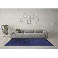 thumbnail image 3 of Ahgly Company Indoor Round Abstract Blue Contemporary Area Rugs, 8' Round, 3 of 4
