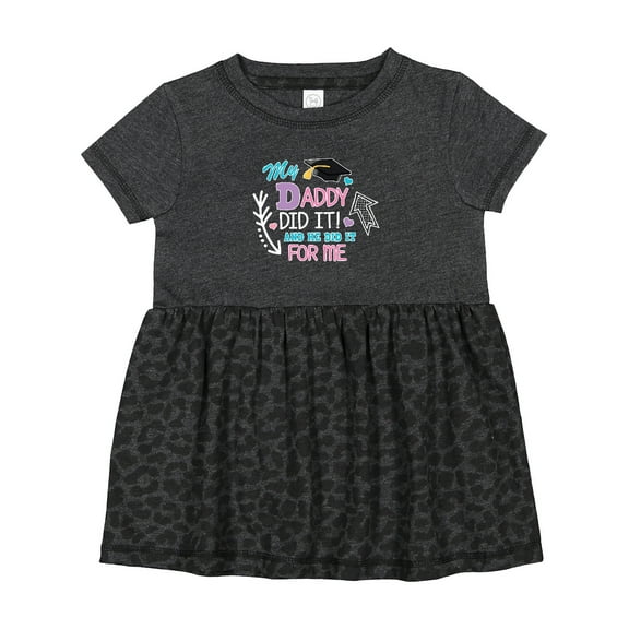 Inktastic My Daddy Did It and He Did It for Me with Graduation Cap Girls Baby Dress
