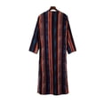 thumbnail image 4 of Birdeem Robe Décontractée de Mode pour Homme à Manches Longues, Double Poche, Imprimé à Rayures, Longue Chemise, 4 of 12