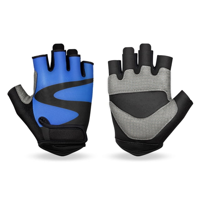 stanreset Cycling Mitten Hand Wraps Inner Gloves Shockproof Thicken Design Equipment Wear-resistance Non-slippery Hands Protector Blue S