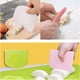 thumbnail image 3 of Raspador de masa de plástico, cuerno de repostería, cortador de masa, 2 piezas de raspador de masa de plástico, espátulas de pan para cocina, repostería, panqueques, 12 x 9,5 cm (rosa+blanco+, 3 of 5
