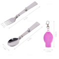 thumbnail image 2 of LEEYNEER 4 Pack Foldable Forks and Spoons Set with Organizer Case Portable Folding Tableware for Travel Camping Outdoor Activities, 2 of 2