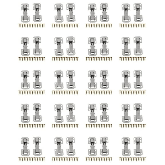 40Pcs Soft Close Kitchen Cupboard Cabinet Wardrobe 90degree Door Hinges & Screws