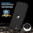 thumbnail image 3 of TEMOGU-for iPhone 13 Case with [2 Tempered Glass Screen Protector] [Camera Protection] Shockproof Soft Silicone Back and Hard PC Protective Bumper Cover for iPhone 13 Phone case (2021)-Black, 3 of 4