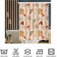 thumbnail image 5 of Retro Mushroom Shower Curtain 70s Hippie Funky Mushroom Boho Floral Shower Curtains 72x72 Inch Groovy Vintage Cute Pink Bath Curtain Set Waterproof Fabric for Bathroom with 12 Hooks, 5 of 6