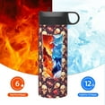 thumbnail image 6 of Yiaed cool rock Skull record Print Water Bottle with Straw Lid, Stainless Steel Double Wall Insulated Water Bottle | Leak-Proof and Spill-Proof Water Bottle, 6 of 8