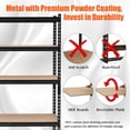 thumbnail image 4 of EDTara Adjustable 5-Tier Metal Shelving, Heavy Duty Utility Rack for Garage, Basement, Workshop or Kitchen, 2000 Lbs, 4 of 7