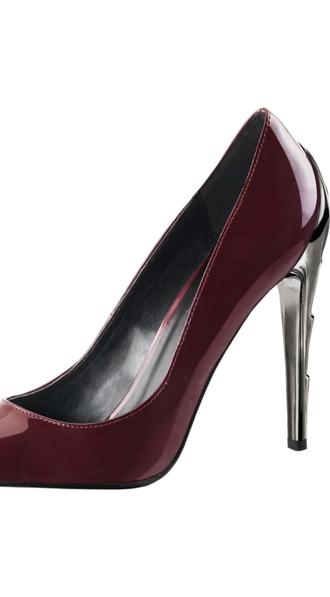 burgundy 2 inch heels