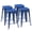 Blue, variant on edx Metal Stackable 18” Dining Chairs Set of 4, Modern Kitchen Chairs for Dining Room, Restaurant, Bistro, Patio, Black