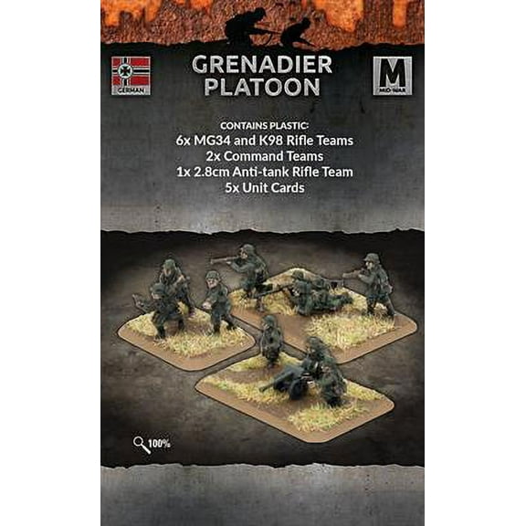 Flames of War German Grenadier Platoon GE756 Plastic Battlefront
