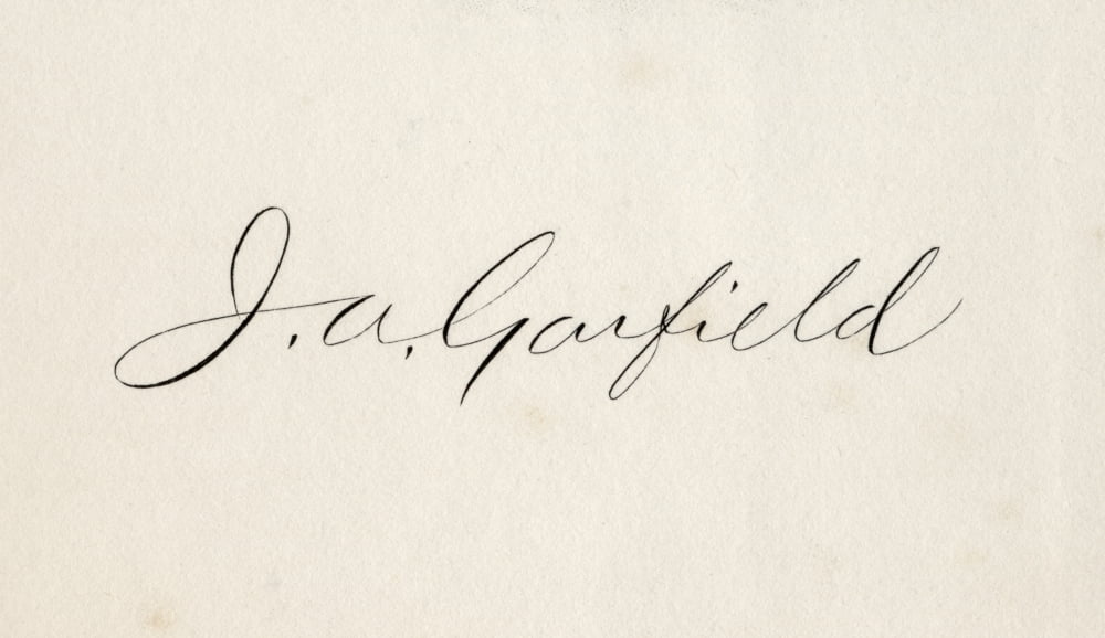 Signature Of James Abram Garfield 1831 To 1881 20Th President Of The United States From From Log Cabin To White House By William M Thayer Published By Hodder And Stoughton 1905 Canvas Art - Ken Welsh