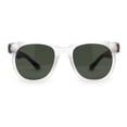 thumbnail image 3 of Lunettes de Soleil pour Hommes Hipster Rétro Vintage Style à Monture Ronde Cornes Vert Écaille Givrée, 3 of 4