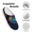 thumbnail image 5 of Picia Colorful Patterned Rabbit for Women's Lamb-hug Comfy Fleece House Slippers Memory Foam, Slip-on House Shoes Indoor Outdoor-44/45, 5 of 7