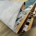 thumbnail image 5 of Ambesonne Nautical Place Mats Set of 4, Sailboat Sunset Sea, Standard Size, Cream and Blue, 5 of 6