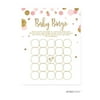 Baby Bingo Game  Blush Pink Gold Glitter Baby Shower Games, 20-Pack