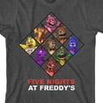 thumbnail image 7 of Five Nights At Freddy's Character Diamond Crew Neck Short Sleeve Charcoal Heather Boy's T-shirt-Medium, 7 of 7