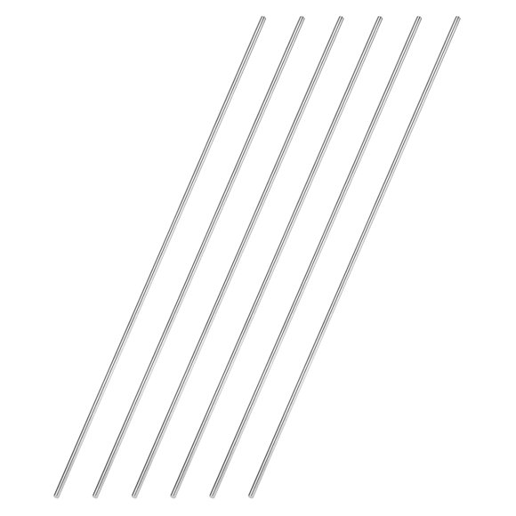 6 Pack 304 Stainless Steel Round Rod 1/8" Diameter 12" Length Solid Rod