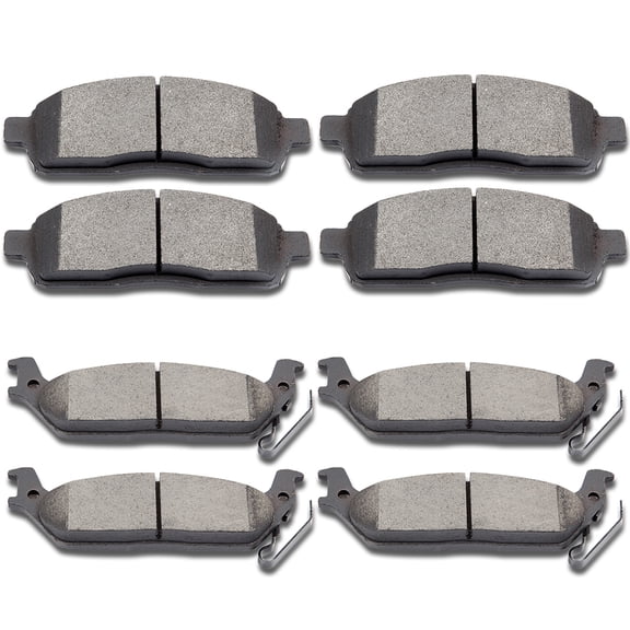 ECCPP 8PCS Ceramic Brake Pads Fits 2004-2009 for Ford F-150 5.4L 2004-2009 for Ford F-150 4.6L Front Rear Left and Right