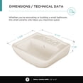 thumbnail image 4 of Fine Fixtures  Ceramic Biscuit Small Wallmount Sink - 12", 4 of 8