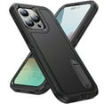thumbnail image 1 of Feishell Case for Apple iPhone 15 Pro Max,Heavy Duty 3 Layer Military Protection with Hidden Kickstand Shock Resistant Armor Hybrid Bumper Rugged Rubber Phone Cover,Black+Black, 1 of 8