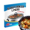 thumbnail image 1 of Large Slow Cooker Liners (40 Liners), 13" × 21" Pot Liners Fit 3-8 Quarts, Disposable Cooking Bags Suitable for Oval & Round Pot, BPA Free (13" × 21"), 1 of 5