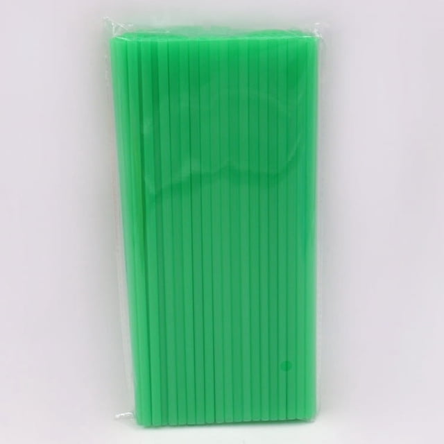 Xiao Hua 100 pajitas desechables de plástico de 0,23 x 7 pulgadas, color verde