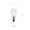 thumbnail image 4 of Better Homes & Gardens Vintage LED Light Bulb, ST19 40 W Eqv,Daylight Clsc Filament, E26, Dim - 2 Pk, 4 of 10