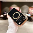 thumbnail image 3 of Zonrw Para Iphone 17 Air Funda Magnética Para Mujeres Y Niñas, Suave Y Lindo Marco De Onda, Forma Rizada, Corazón De Amor, Chapado De Lujo, Funda Para Teléfono Compatible Con Magsafe A Prueba De Golpe, 3 of 5