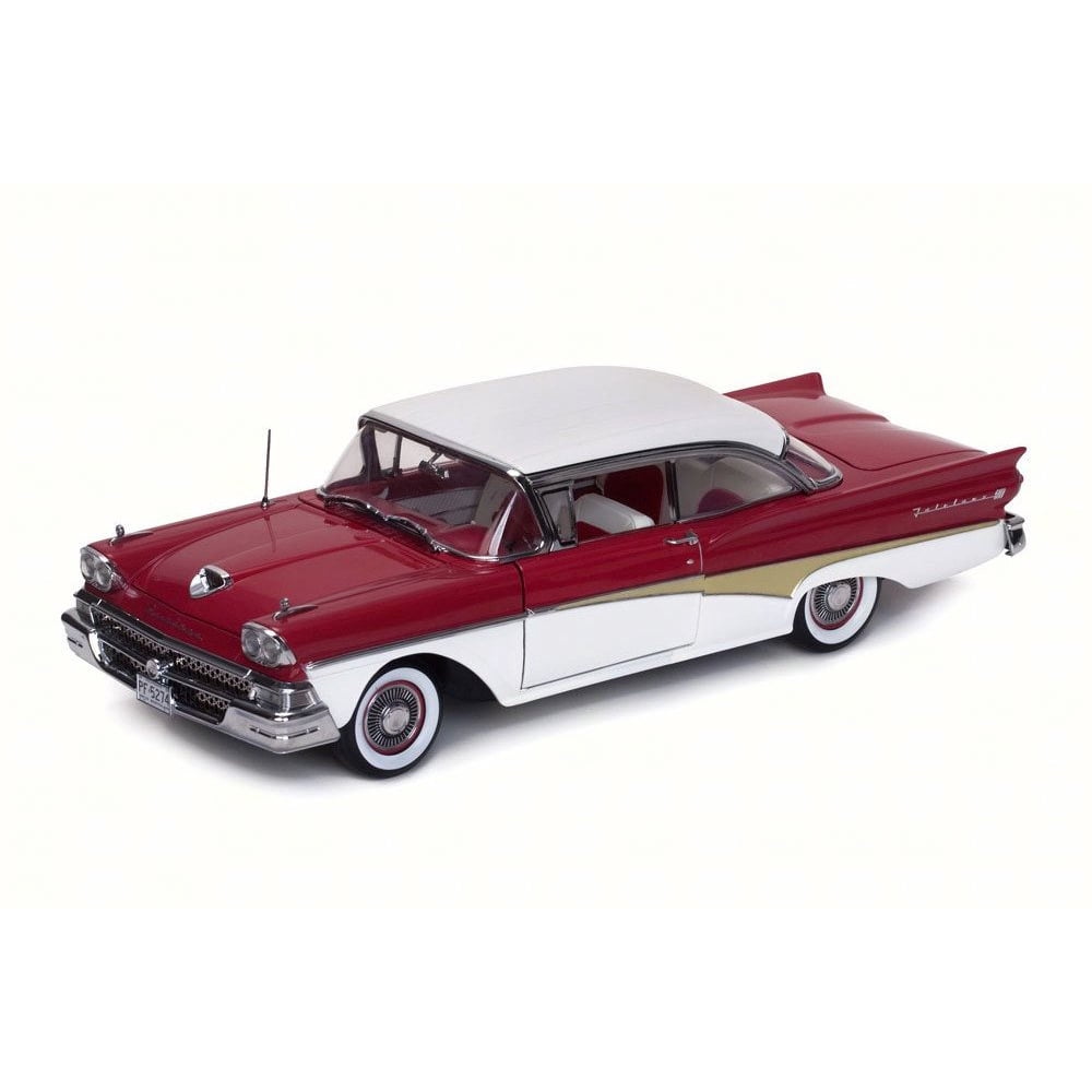1958 Ford Fairlane 500, White/Red - Sun Star 5274 - 1/18 Scale Diecast Model Toy Car - Walmart