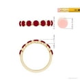 thumbnail image 5 of ANGARA Natural Floating Round 1.75 ct Ruby Semi Eternity Wedding Ring in 14K Yellow Gold for Women (Size-3.6mm) | July Birthstone, Birthday, Anniversary, Jewelry Gift for Women | Natural Ruby Ring, 5 of 10