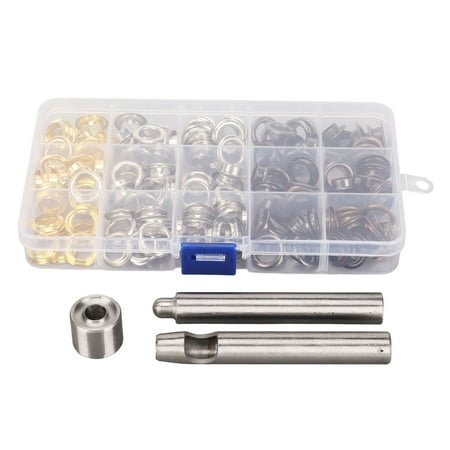 

2024 Grommet Eyelet Kit 3/8 with 200 Metal Eyelets 3pcs Install Tool 4 Colors Rust Prevention Grommet Kit Eyelet Kit for Clothing