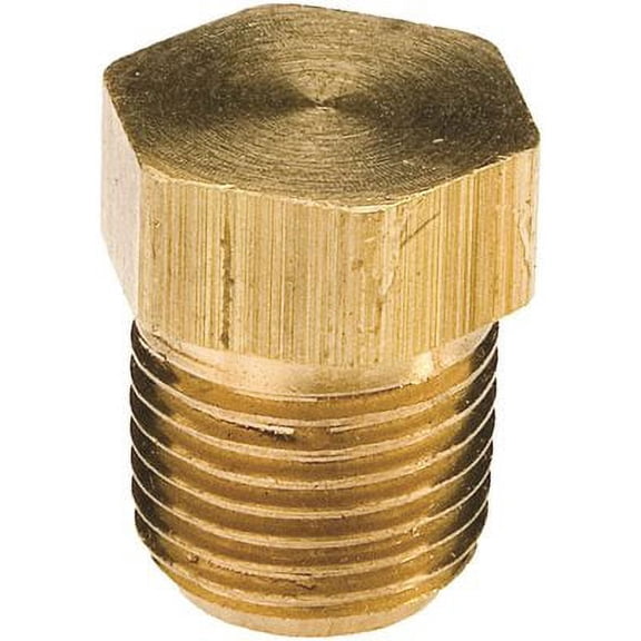 Proplus GIDS-283409 Brass Hex Head Plug, 1/4", Lead Free