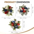 thumbnail image 3 of July Patriotic Candle Rings Wreaths with Red White Blue Flowers,Small Candle Wreaths for Pillars Artificial Poppy Candle Ring Holder for Memorial Day Independence Day Party Table Centerpieces,8Inch, 3 of 8