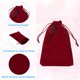 thumbnail image 3 of Bolsas de regalo de terciopelo Uxcell 12 piezas 4 x 6" Bolsas de joyería con cordón para bodas y fiestas, burdeos, 3 of 7