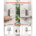 thumbnail image 3 of VEVOR Keyless Entry Door Lock with Handle, Electronic Lever Door Handle with Keypad, Customizable User Codes, Keyed Entry, Auto Lock, Anti-Peeking Password, Backlit Keypad, for Home, Satin Nickel, 3 of 9