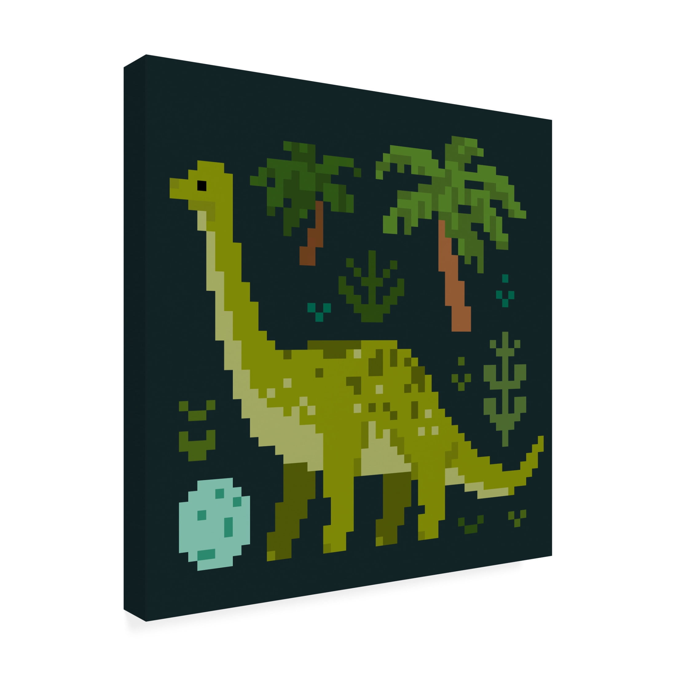 Trademark Fine Art Victoria Barnes  Pixel Dinos IV Canvas Wall Art