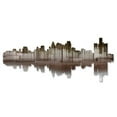 thumbnail image 1 of ALL MY WALLS 'Detroit Reflection II' Ash Carl Metal Wall Art, 1 of 4