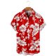 thumbnail image 3 of Camisas hawaianas para hombre con estampado floral Aloha en 3D, manga corta, botones, para uso diario, para playa, 3 of 5