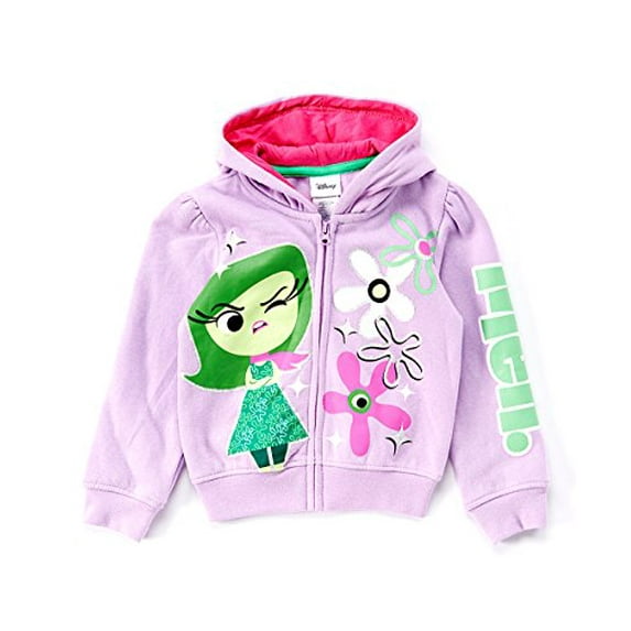 Disney Inside Out Girls Zipper-Down Hooded Jacket 4 priple