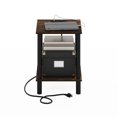 thumbnail image 3 of Furinno Turn-N-Tube 2-Tier Side Table, End Table with USB and Type-C Charging Port, Amber Pine/Black, 3 of 6