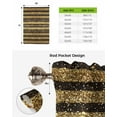 thumbnail image 6 of Black Golden Striped Tie Up Curtains for Window, Luxury Farmhouse Stripes Thermal Insulted Balloon Shade Adjustable Rod Pocket Curtains Valance Panels for Kitchen Bathroom Café 46 x 63, 6 of 7