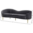 thumbnail image 6 of Pemberly Row Modern / Contemporary Velvet Sofa in Gray Finish Finish, 6 of 8
